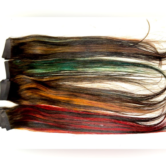 Multicolor Tape in extensions human hair